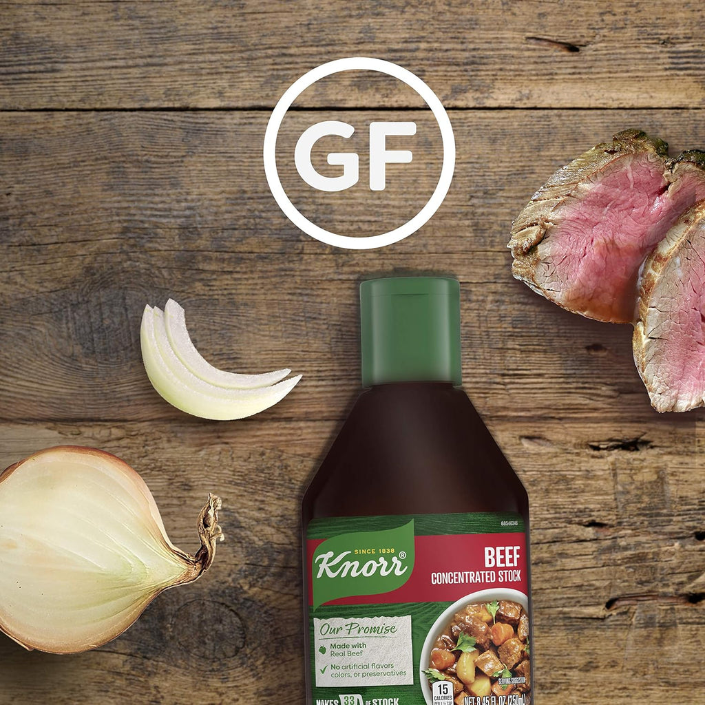 Concentrated Stock for a Flavorful and Aromatic Beef Stock Beef Gluten Free and No Artificial Flavors, Colors or Preservatives 8.45 Fl Oz