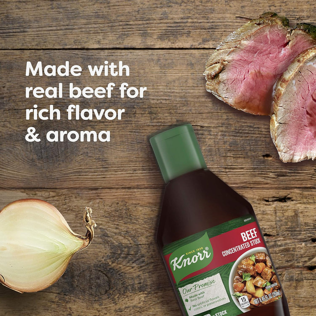 Concentrated Stock for a Flavorful and Aromatic Beef Stock Beef Gluten Free and No Artificial Flavors, Colors or Preservatives 8.45 Fl Oz