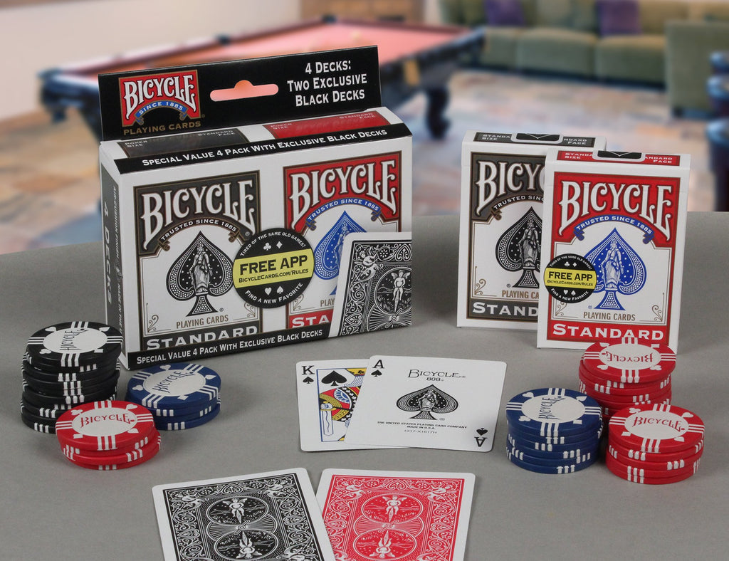 4 Decks Bicycle Rider Back Standard Poker Playing Cards